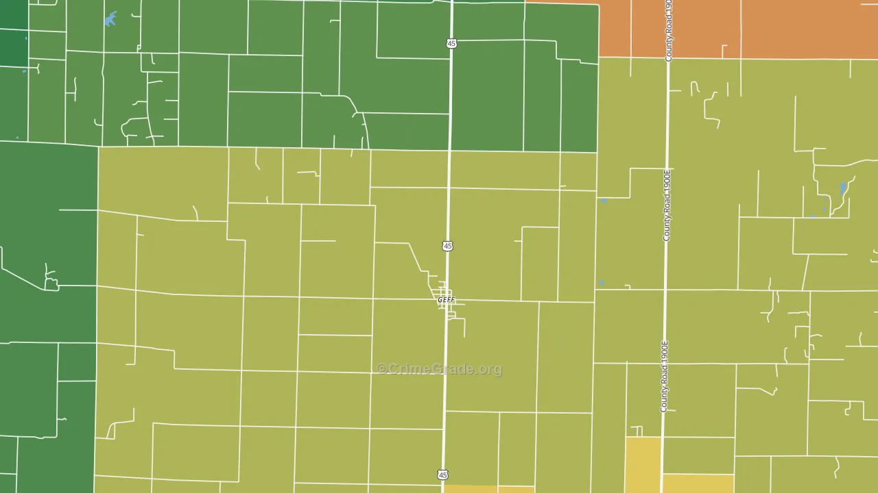 62842, IL Map of Drug-Related Crime Rates