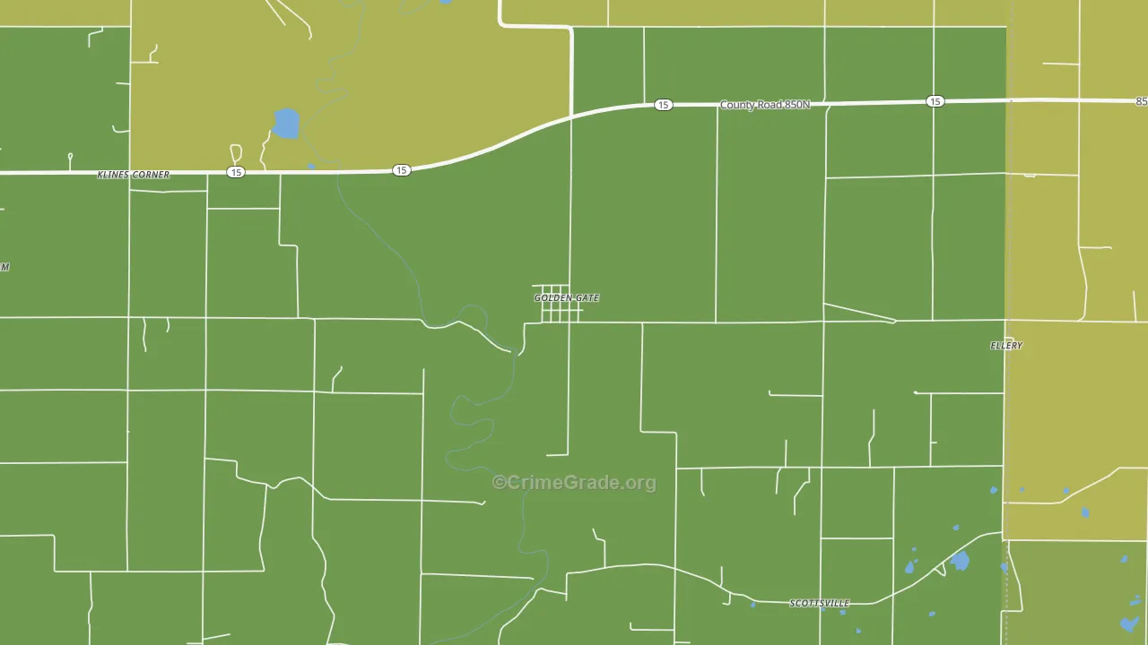62843, IL Map of Drug-Related Crime Rates