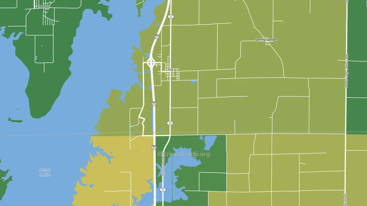 62846, IL Map of Drug-Related Crime Rates