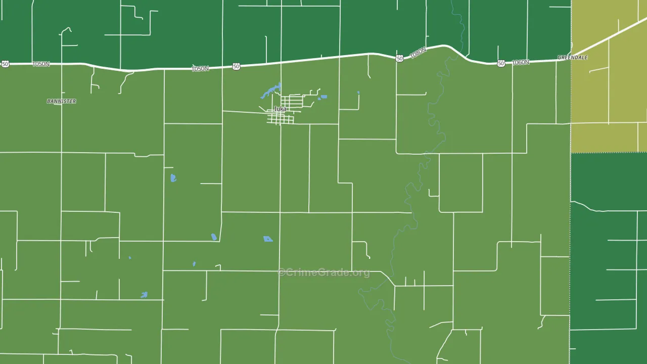 62849, IL Map of Drug-Related Crime Rates
