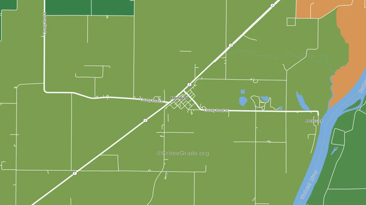 62852, IL Map of Drug-Related Crime Rates
