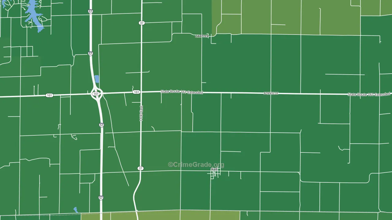 62853, IL Map of Drug-Related Crime Rates