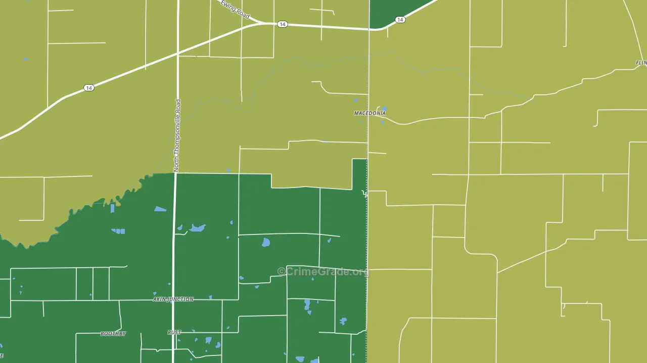 62860, IL Map of Drug-Related Crime Rates