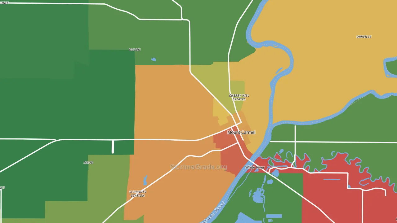 62863, IL Map of Drug-Related Crime Rates