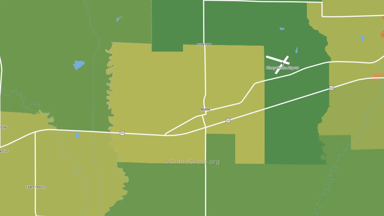 62868, IL Map of Drug-Related Crime Rates