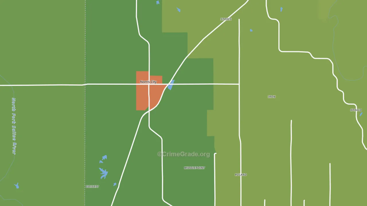 62869, IL Map of Drug-Related Crime Rates