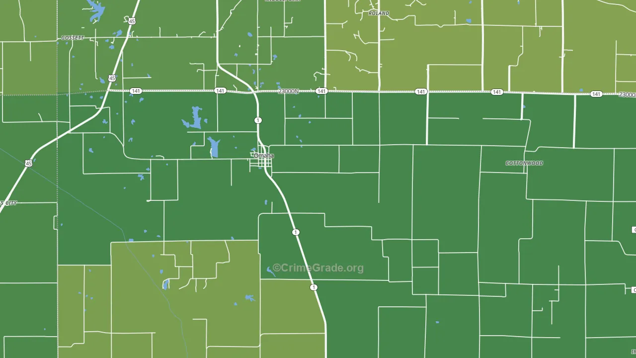 62871, IL Map of Drug-Related Crime Rates