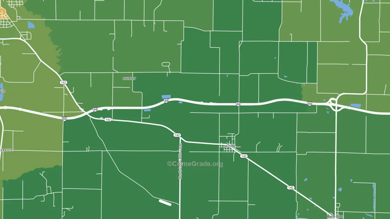 62872, IL Map of Drug-Related Crime Rates