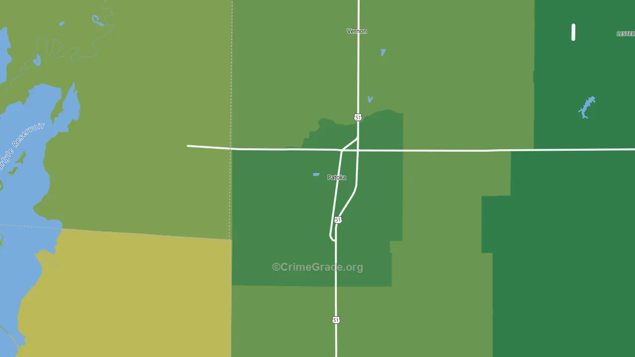 62875, IL Map of Drug-Related Crime Rates