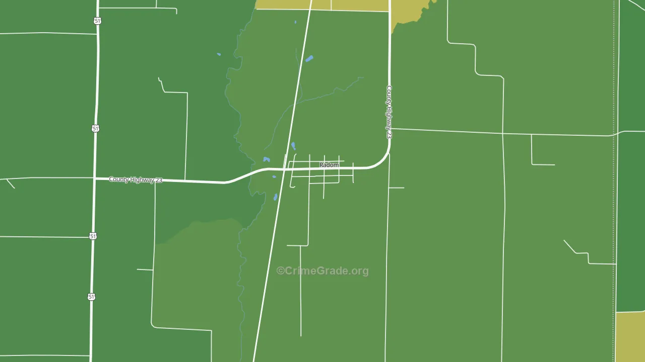 62876, IL Map of Drug-Related Crime Rates