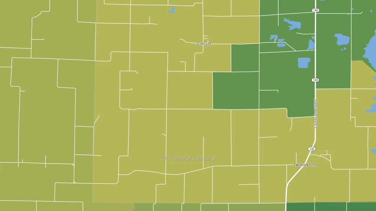 62883, IL Map of Drug-Related Crime Rates