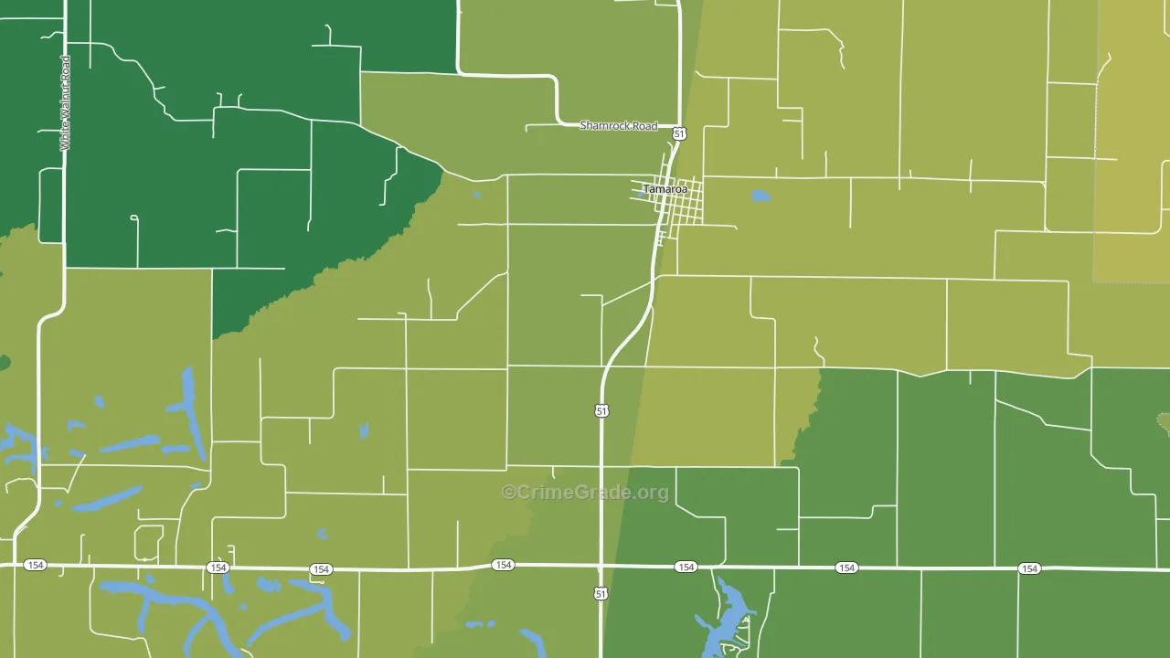 62888, IL Map of Drug-Related Crime Rates