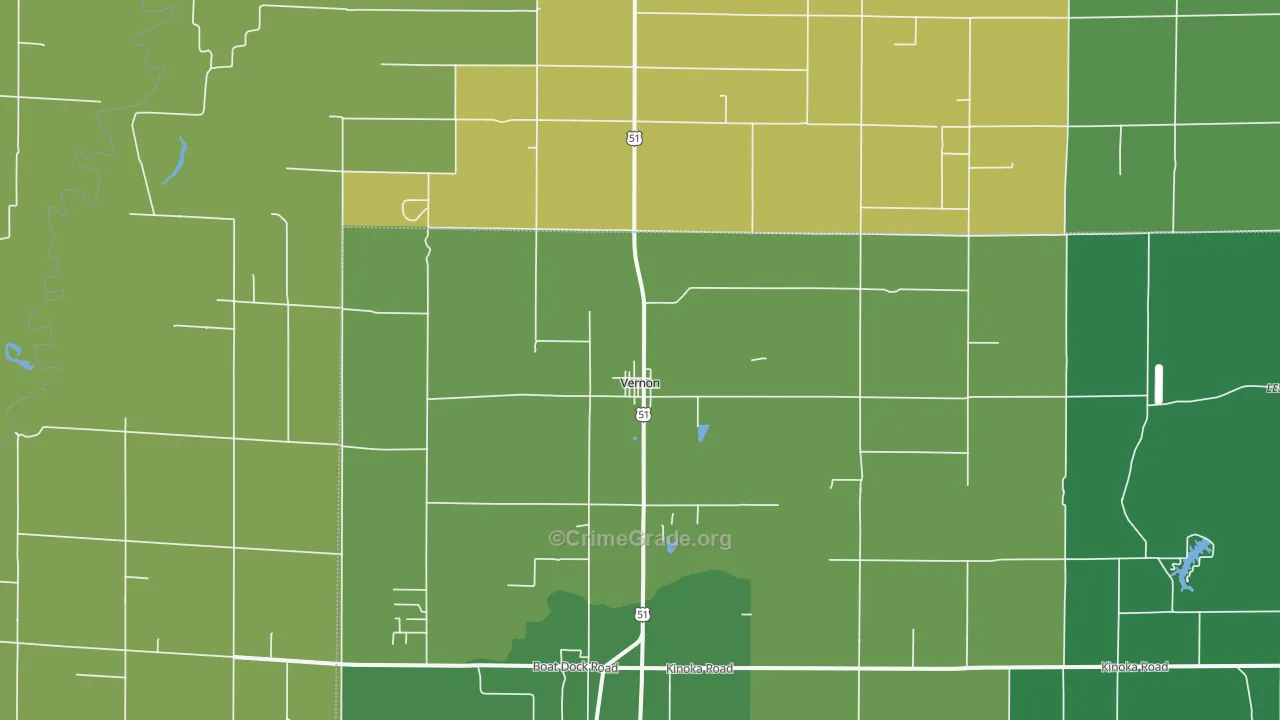 62892, IL Map of Drug-Related Crime Rates