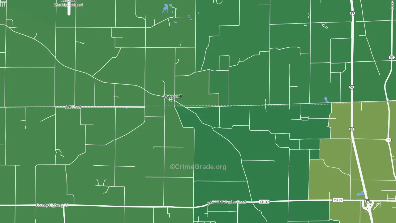 62893, IL Map of Drug-Related Crime Rates