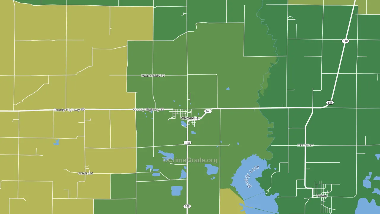 62894, IL Map of Drug-Related Crime Rates