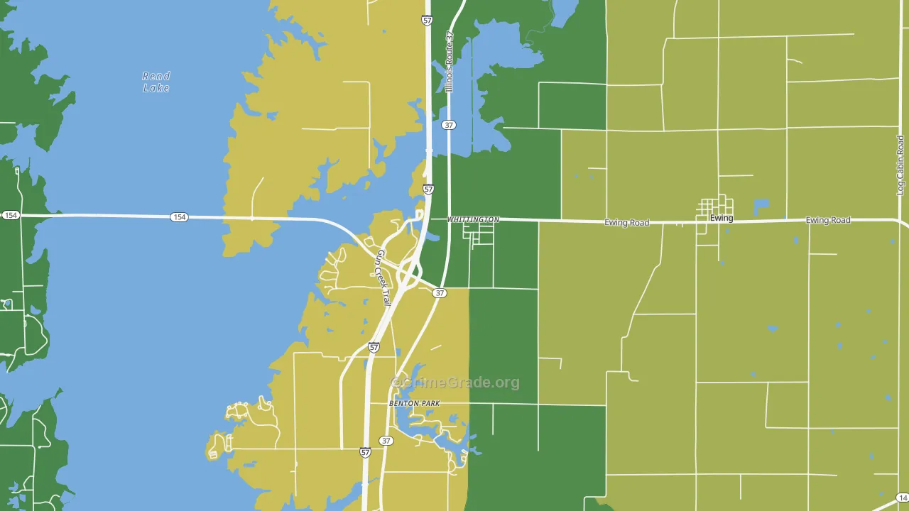 62897, IL Map of Drug-Related Crime Rates