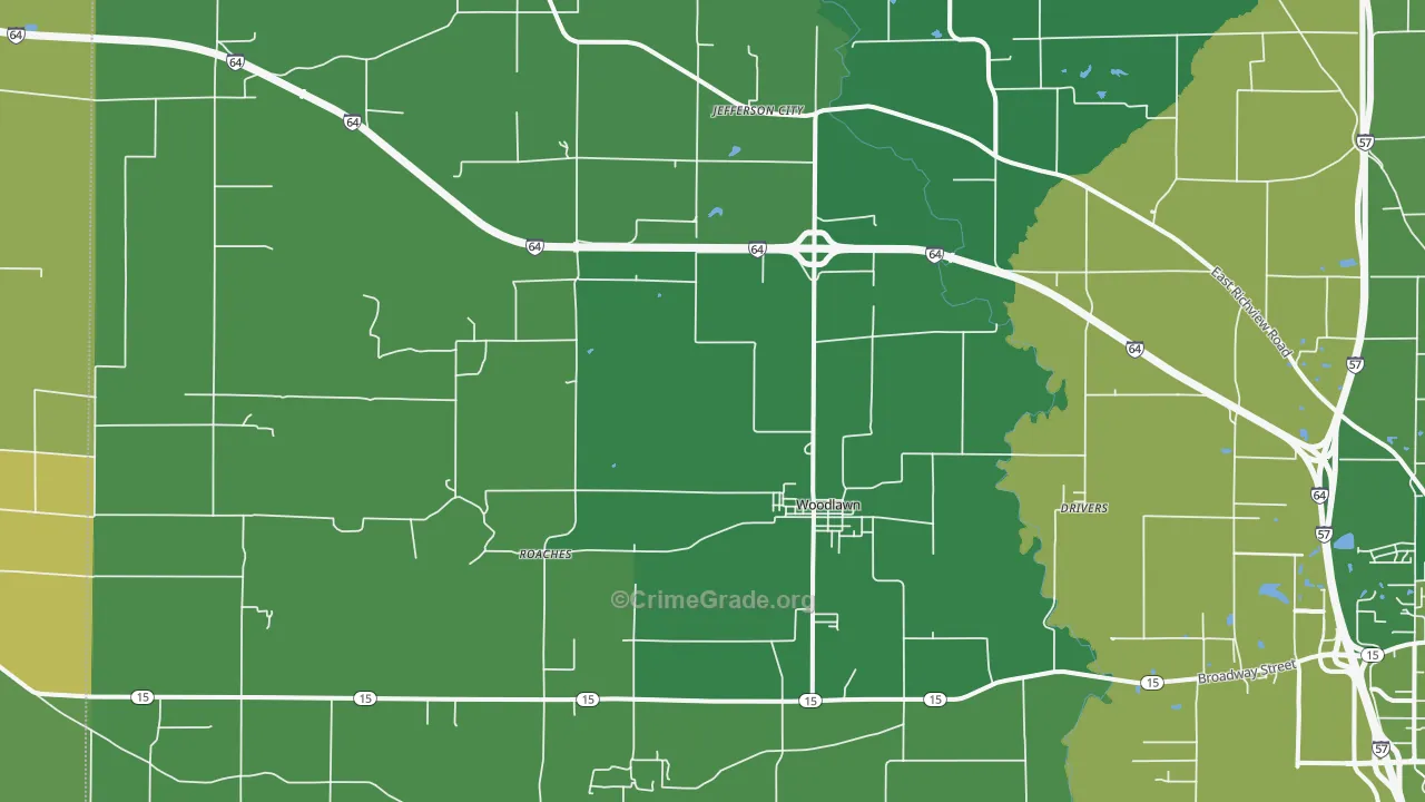 62898, IL Map of Drug-Related Crime Rates