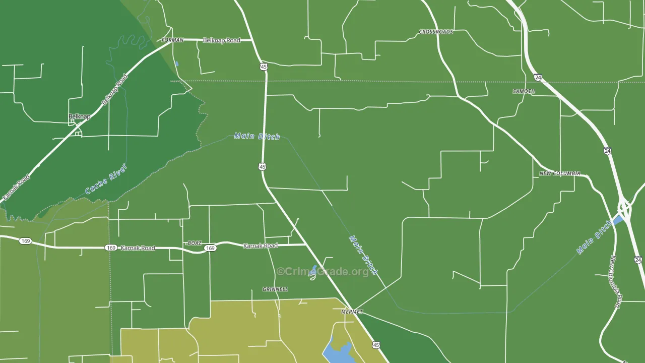 62908, IL Map of Drug-Related Crime Rates