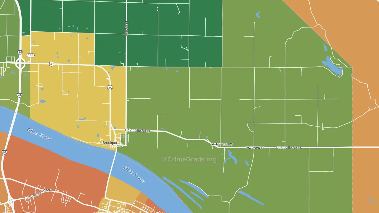 62910, IL Map of Drug-Related Crime Rates