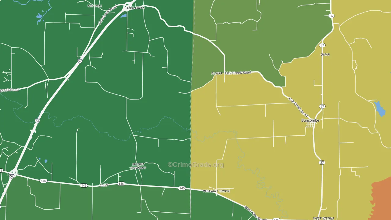 62912, IL Map of Drug-Related Crime Rates