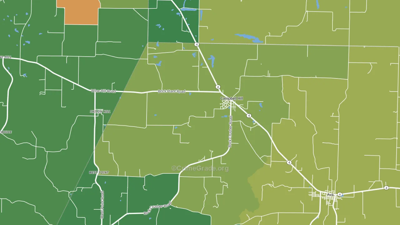 62916, IL Map of Drug-Related Crime Rates
