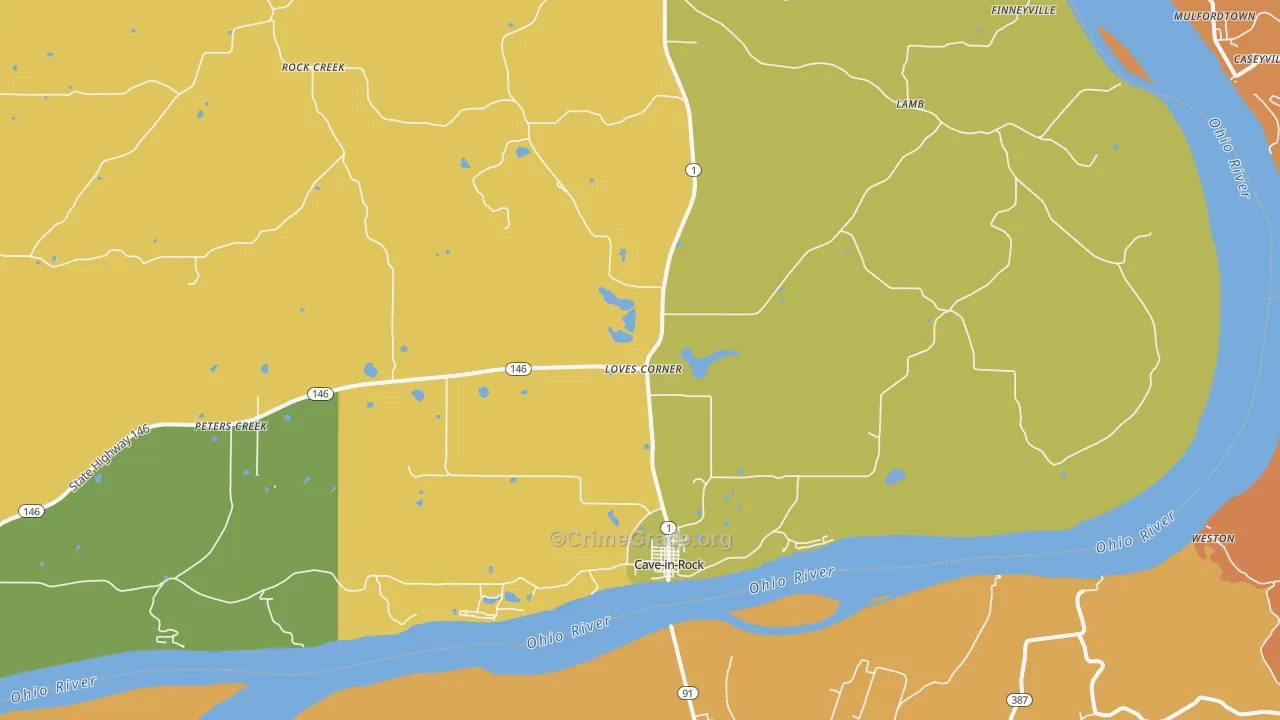 62919, IL Map of Drug-Related Crime Rates