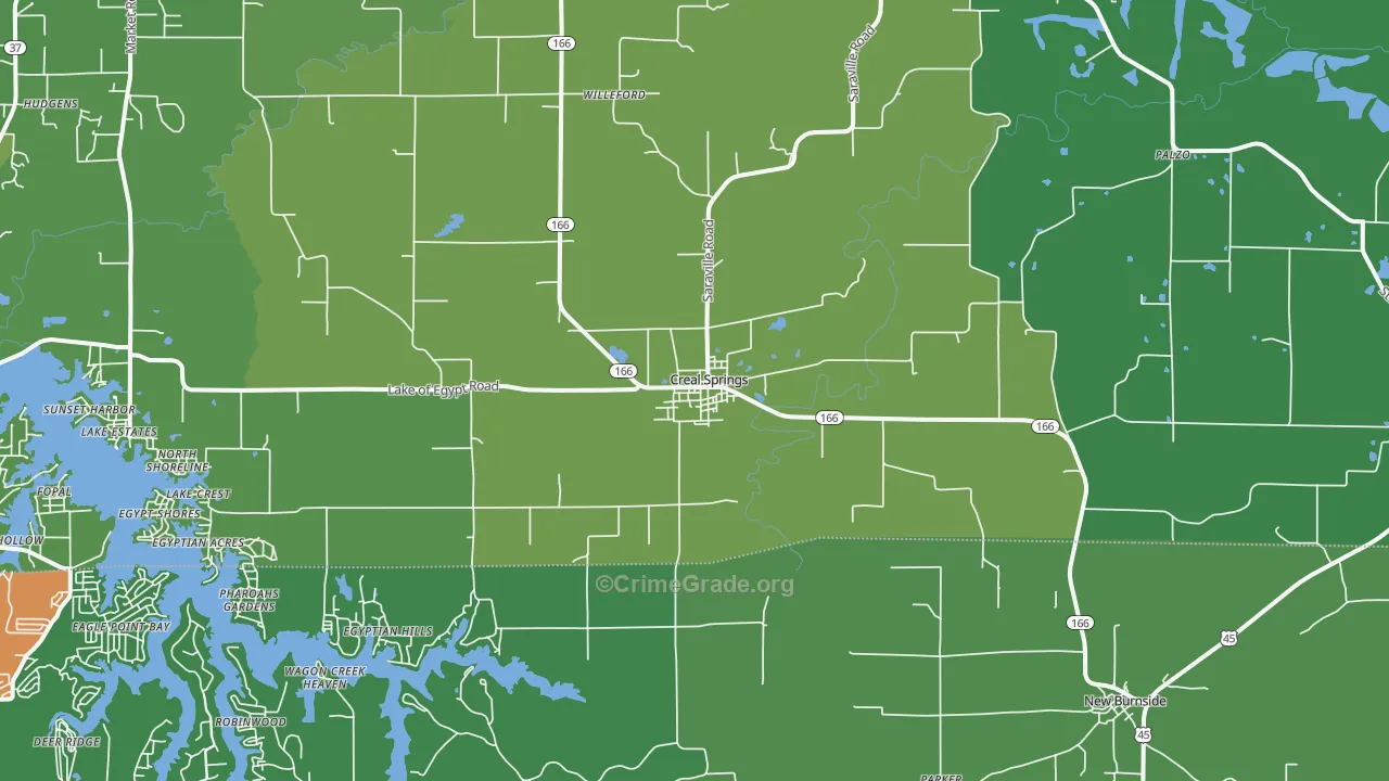 62922, IL Map of Drug-Related Crime Rates