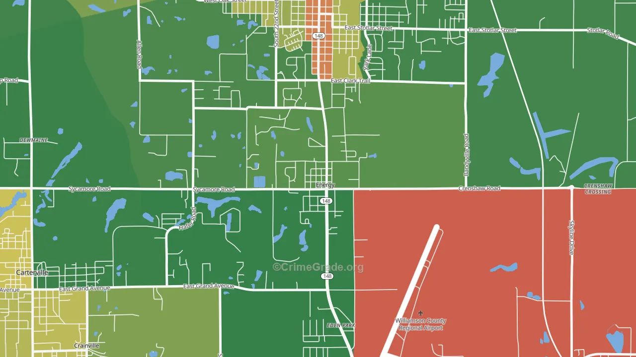 62933, IL Map of Drug-Related Crime Rates