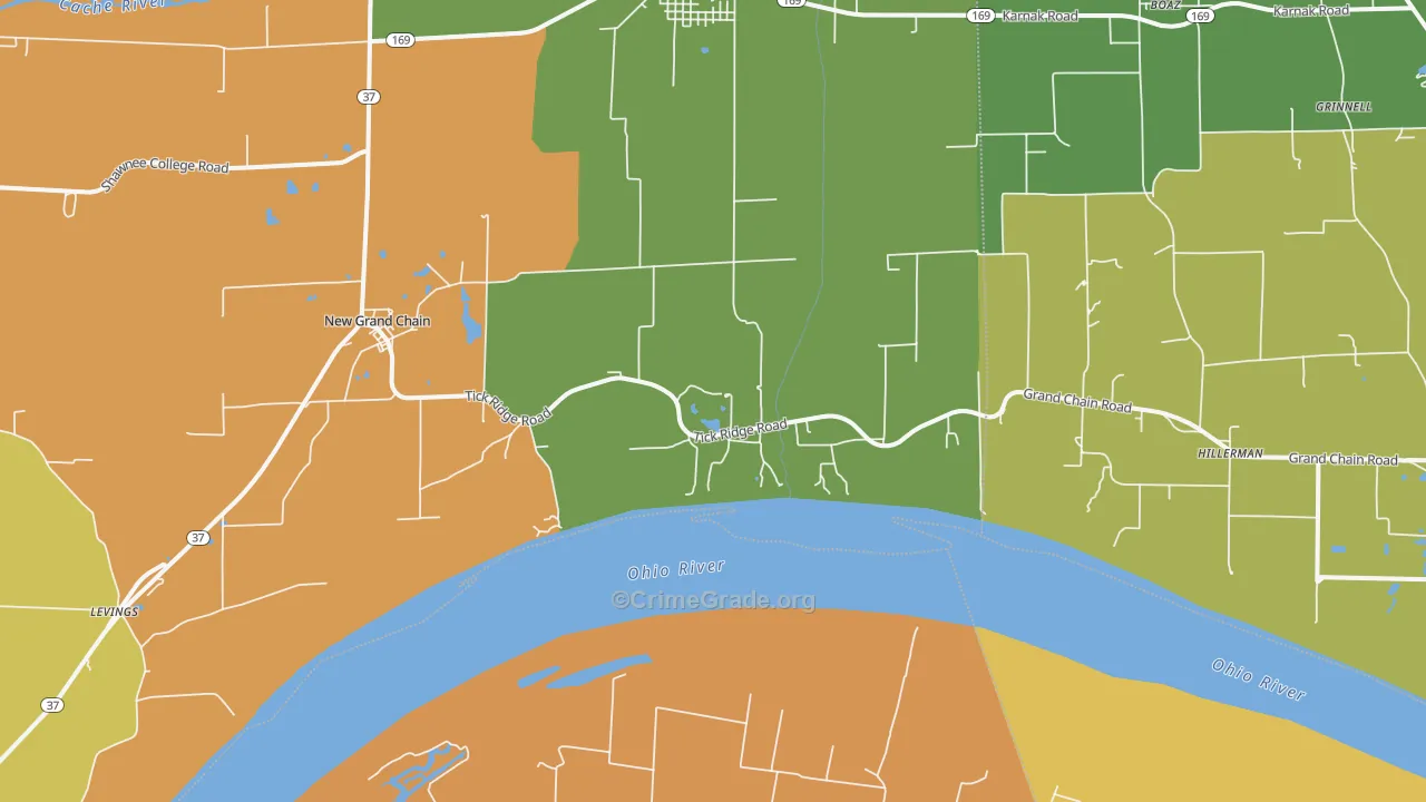 62941, IL Map of Drug-Related Crime Rates