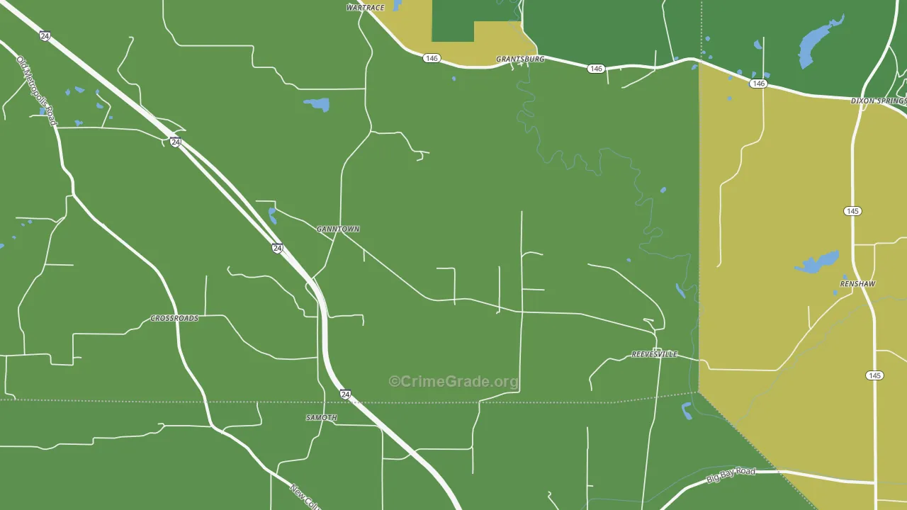 62943, IL Map of Drug-Related Crime Rates