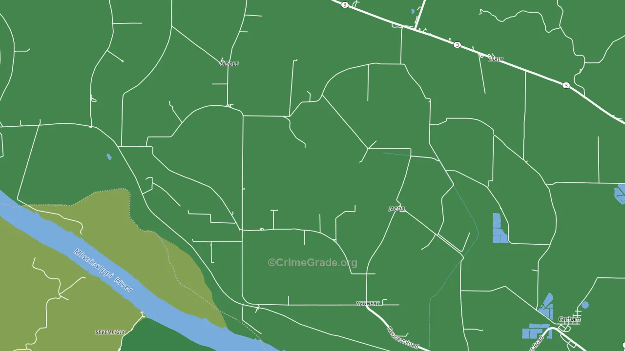 62950, IL Map of Drug-Related Crime Rates