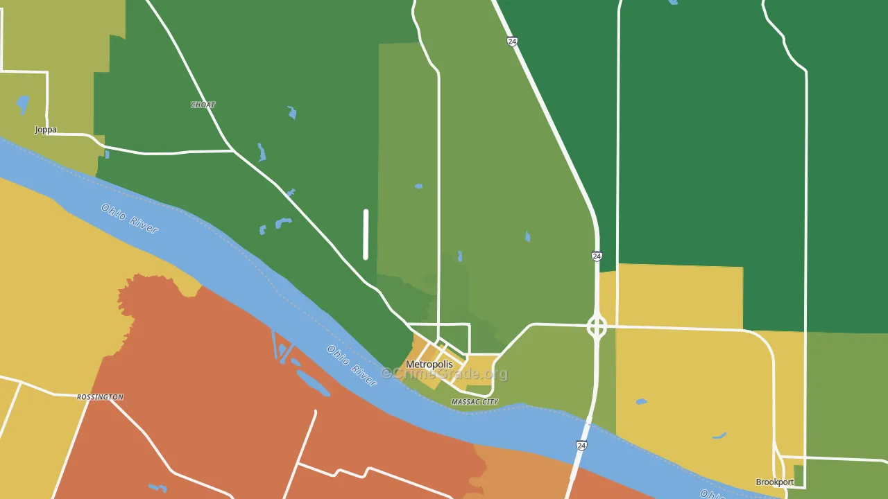62960, IL Map of Drug-Related Crime Rates