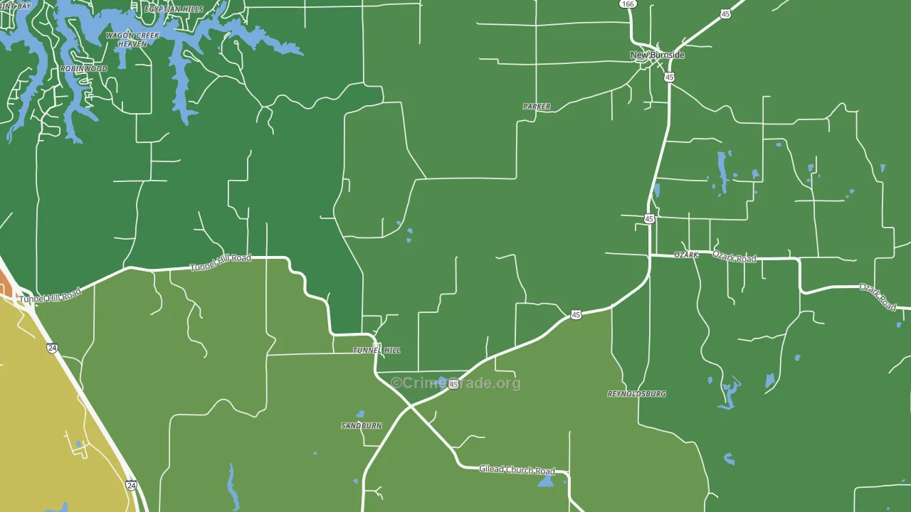 62972, IL Map of Drug-Related Crime Rates