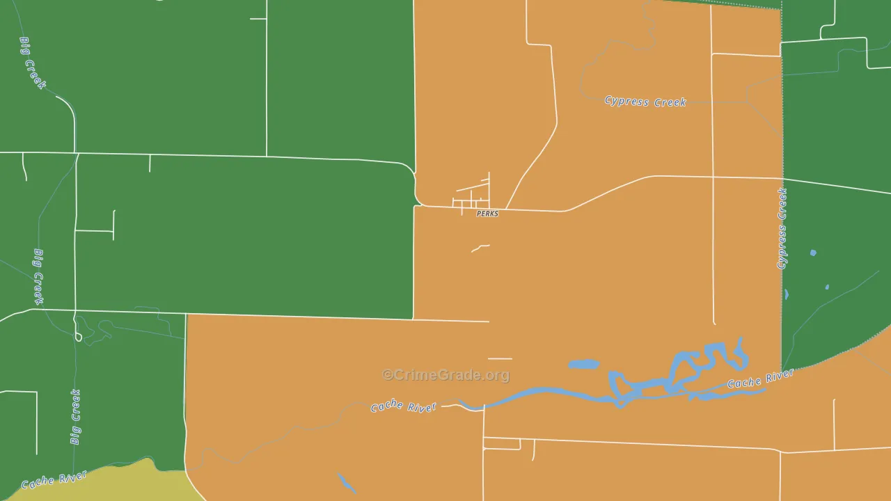 62973, IL Map of Drug-Related Crime Rates