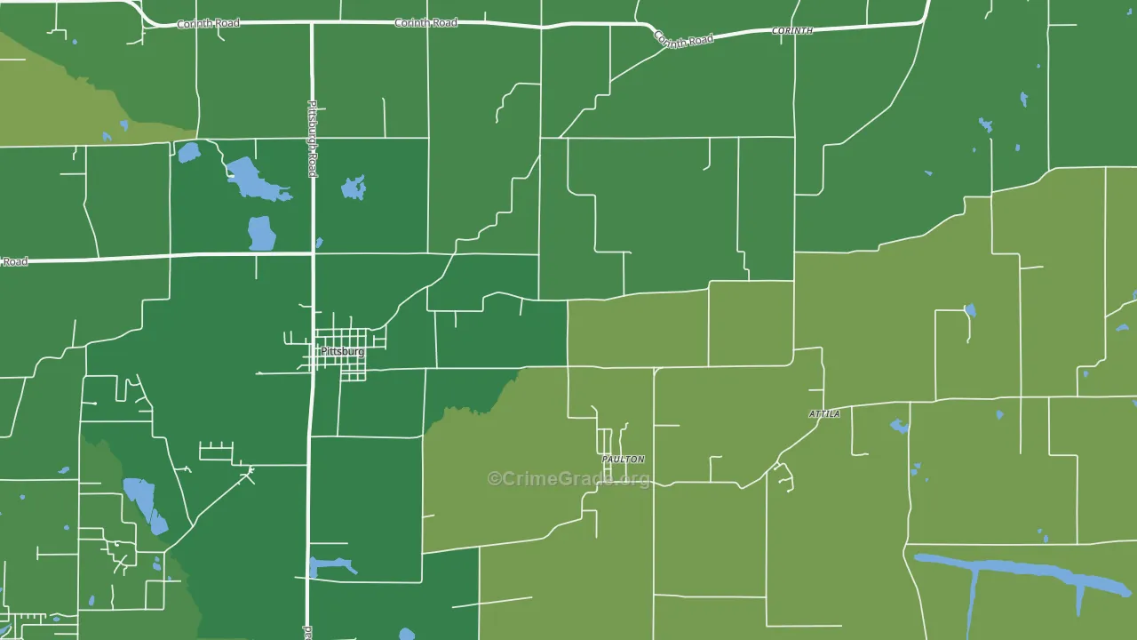62974, IL Map of Drug-Related Crime Rates