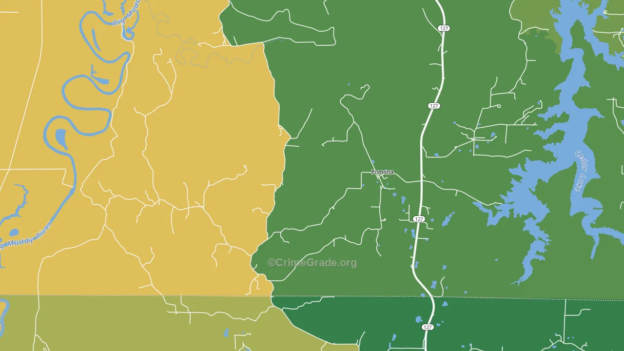 62975, IL Map of Drug-Related Crime Rates