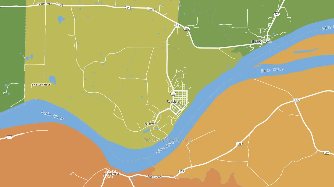 62982, IL Map of Drug-Related Crime Rates