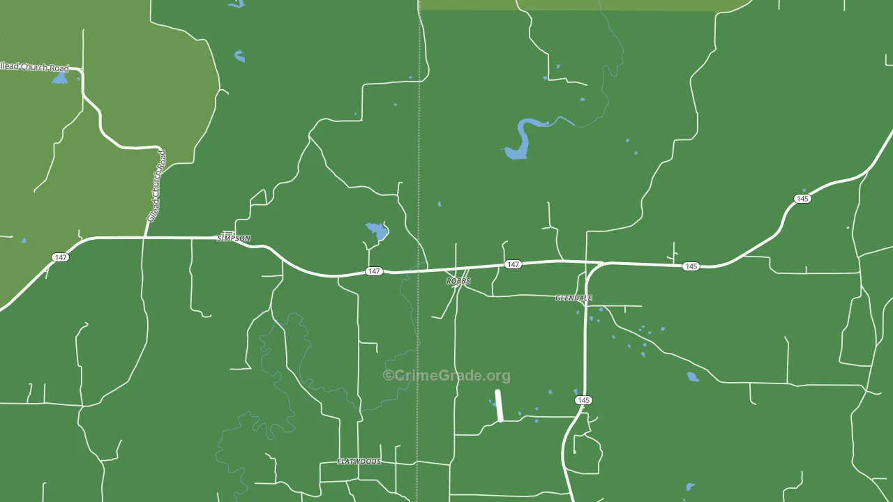 62985, IL Map of Drug-Related Crime Rates