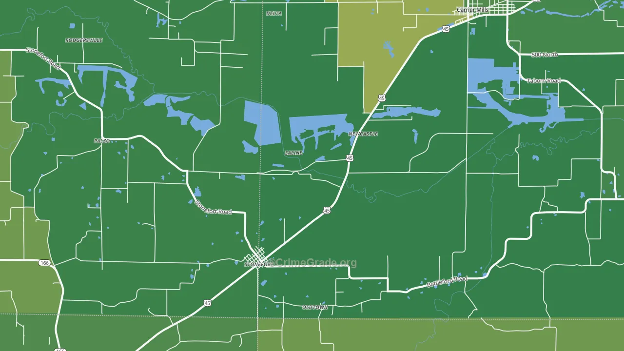 62987, IL Map of Drug-Related Crime Rates