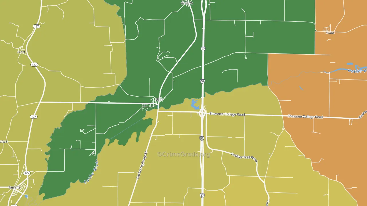 62992, IL Map of Drug-Related Crime Rates