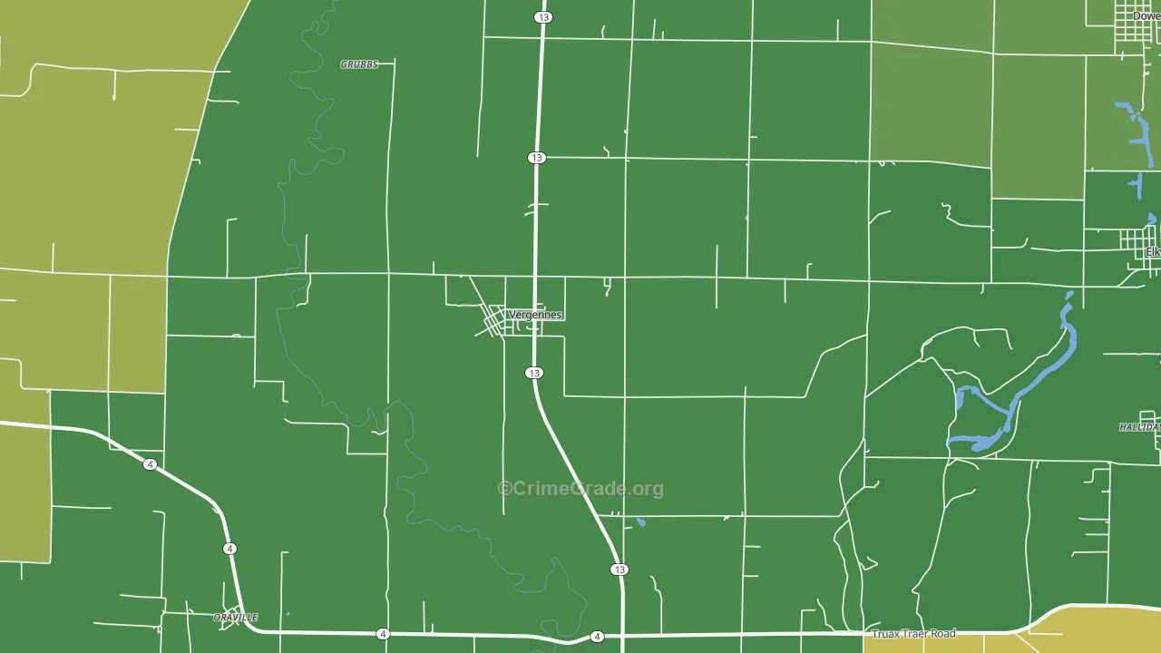 62994, IL Map of Drug-Related Crime Rates