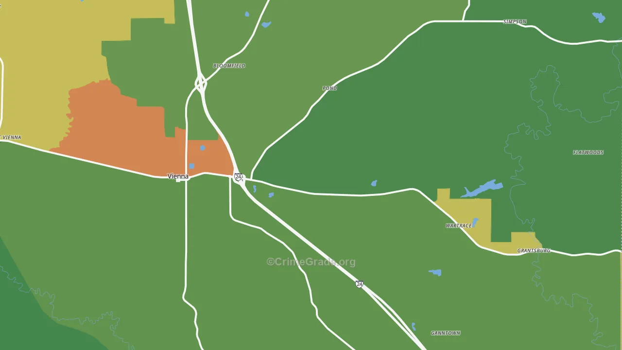 62995, IL Map of Drug-Related Crime Rates