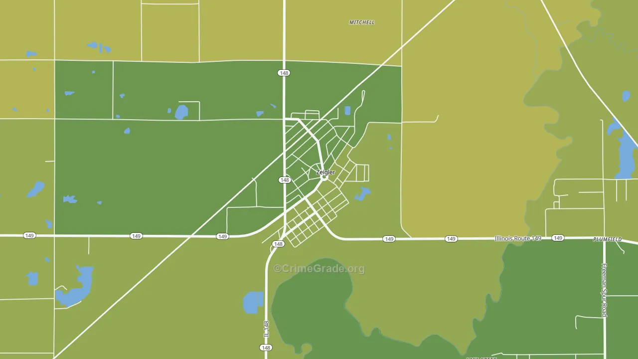 62999, IL Map of Drug-Related Crime Rates