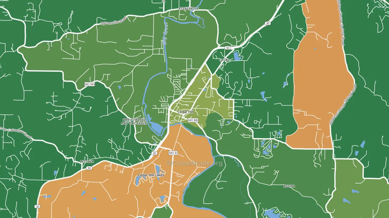 63016, MO Map of Drug-Related Crime Rates