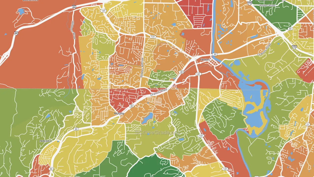 63026, MO Map of Drug-Related Crime Rates