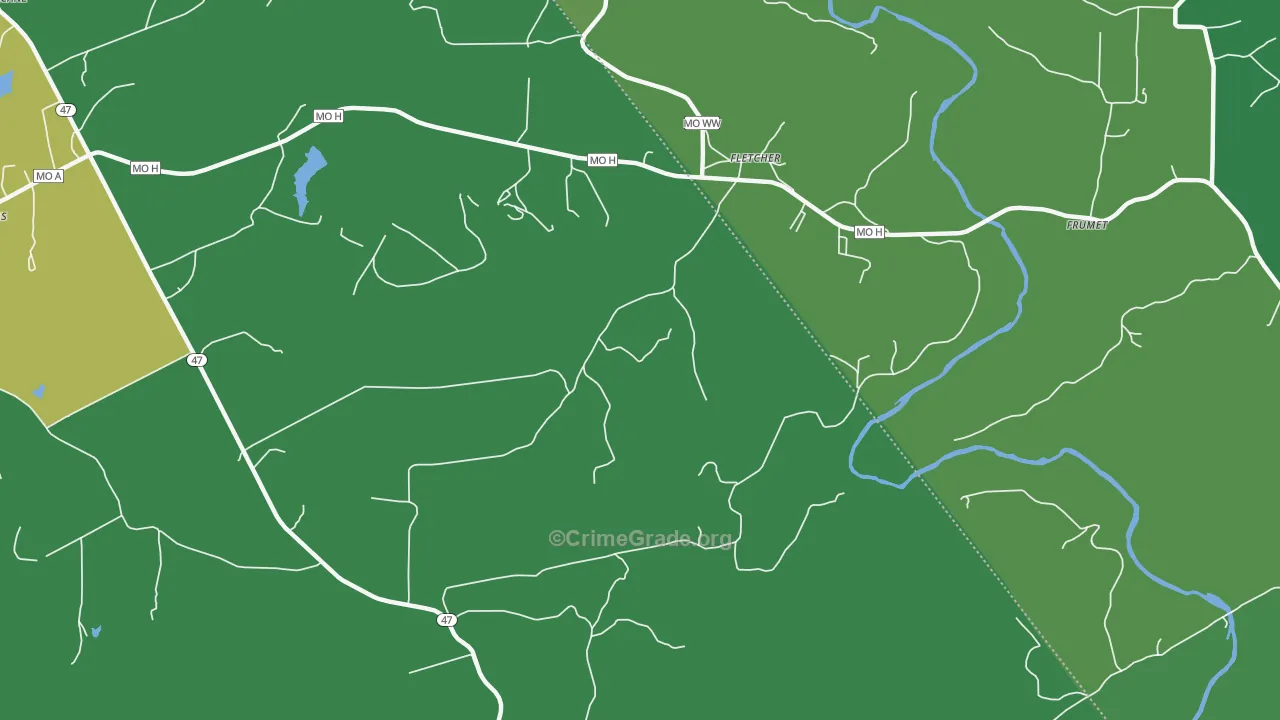 63030, MO Map of Drug-Related Crime Rates