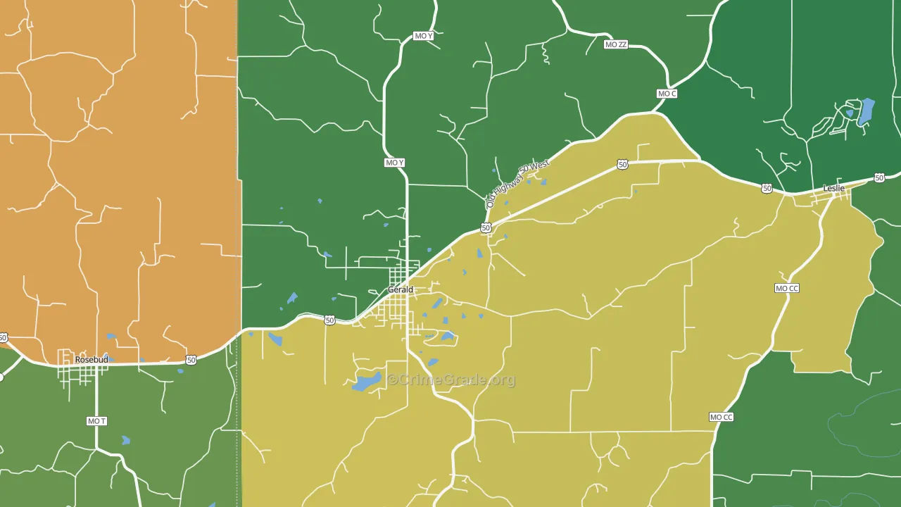 63037, MO Map of Drug-Related Crime Rates