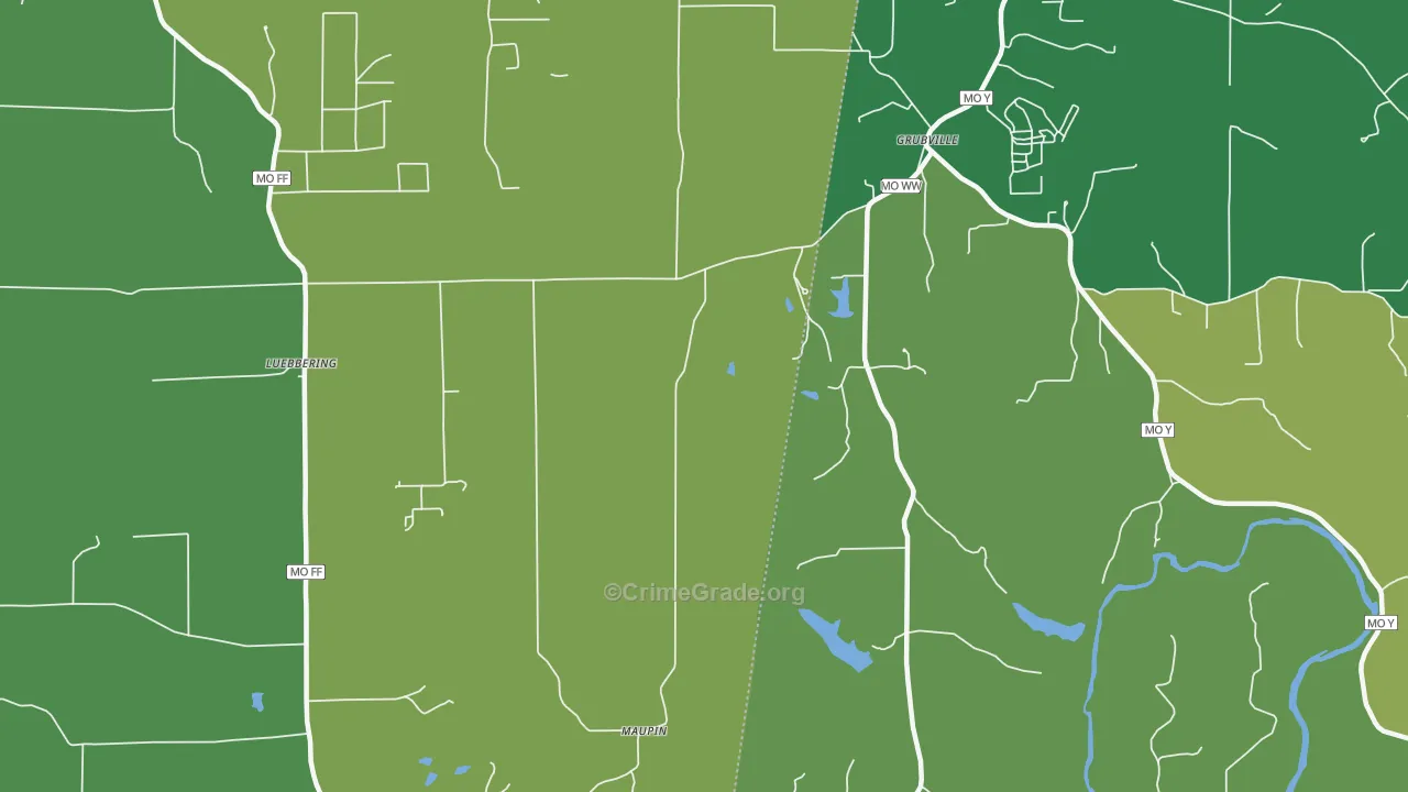 63041, MO Map of Drug-Related Crime Rates