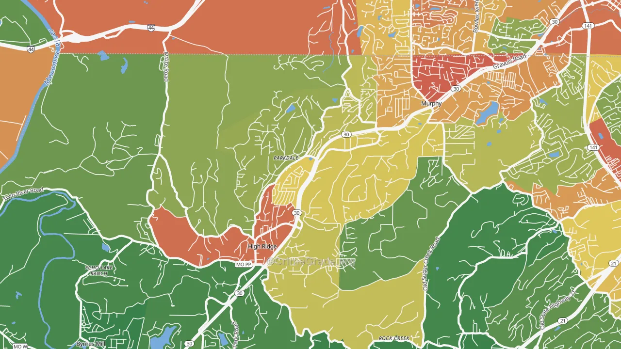 63049, MO Map of Drug-Related Crime Rates