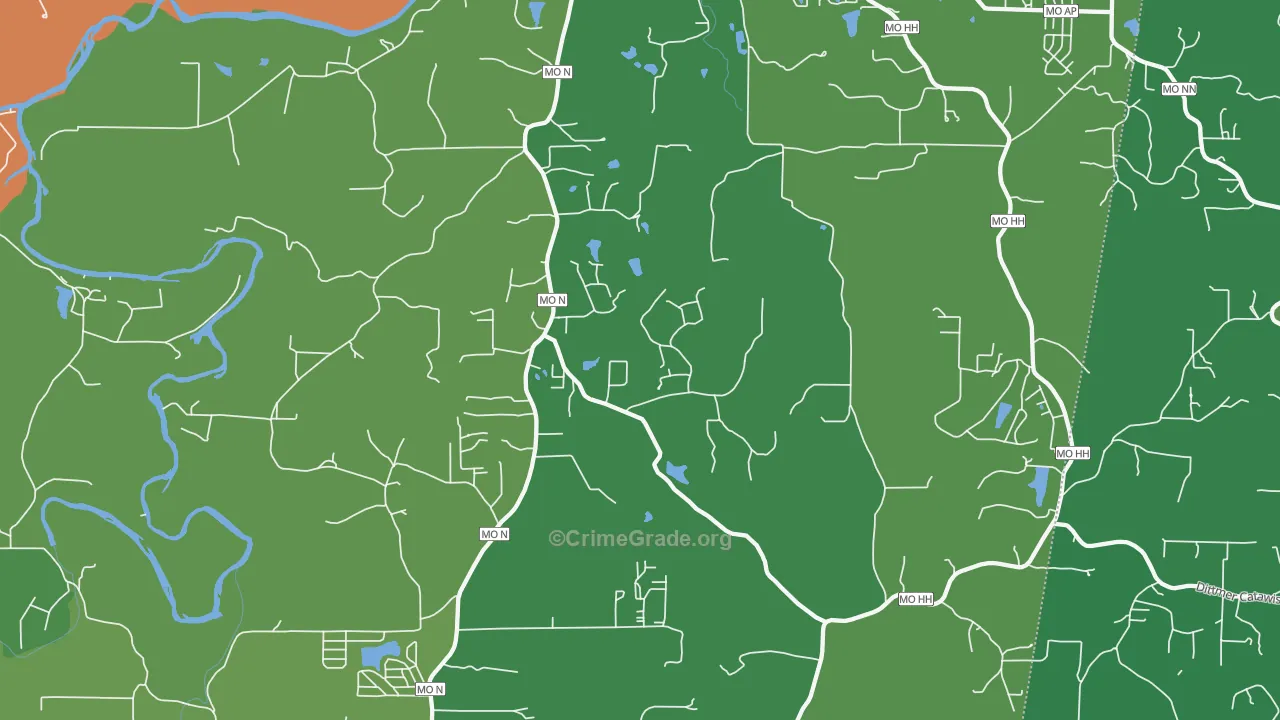 63072, MO Map of Drug-Related Crime Rates